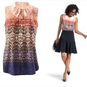 Cabi Love Sleeveless Half Button Ombre Blouse